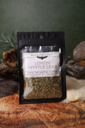 Lemon Myrtle Leaf dried herb in a 1/2 oz Wild Raven's Nest bag, Clear the Mental Clutter