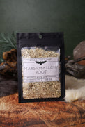 Marshmallow Root dried herb in a 1/2 oz Wild Raven's Nest bag, Protect with Gentleness