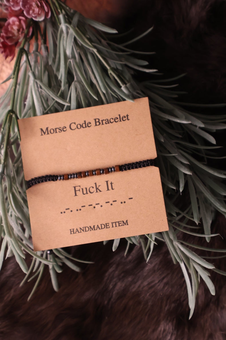 Morse Code Bracelet: Fuck It