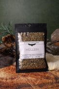 Mullein dried herb in a 1/2 oz Wild Raven's Nest bag, Protect the Practitioner