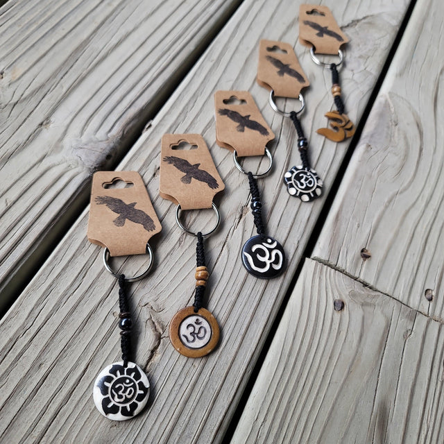 Om Keychain - Wild Raven