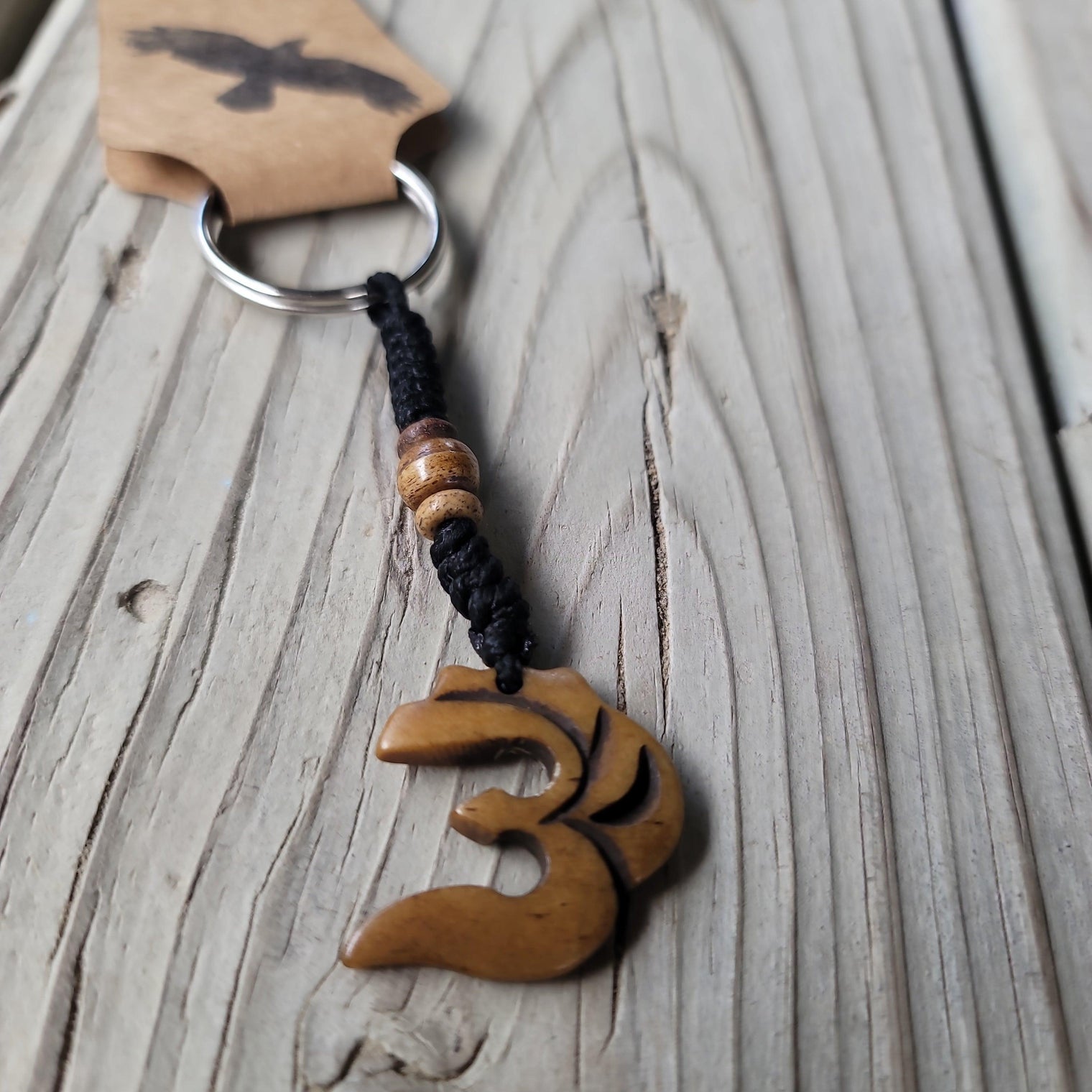 Om Keychain - Wild Raven
