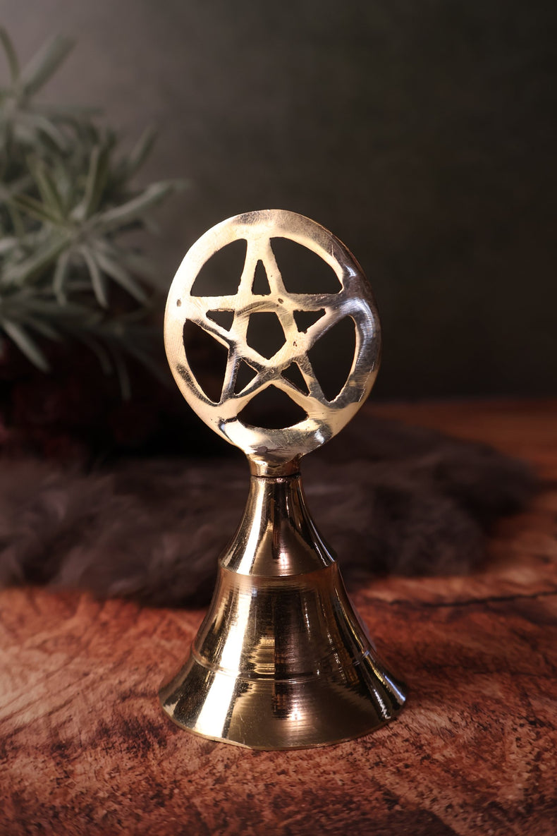 Pentagram Brass Bell 4"