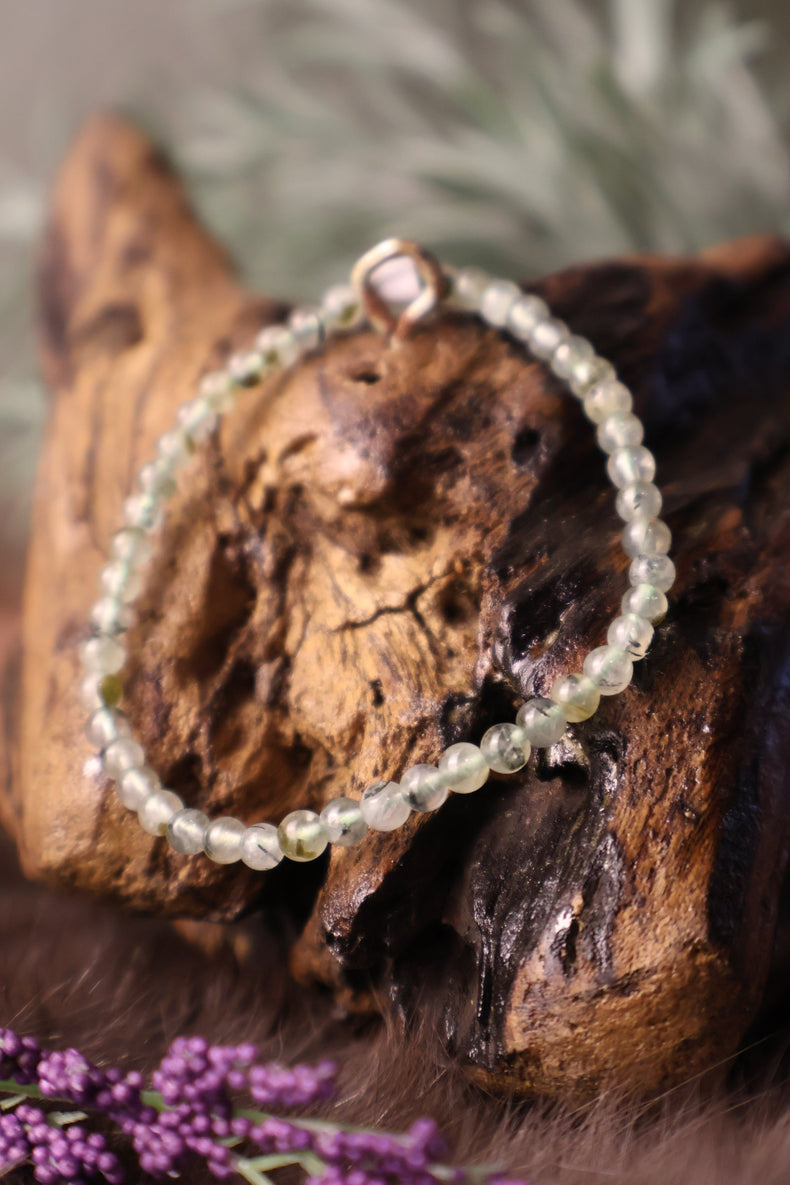 Prehnite Bracelet 4MM | Heart Ease & Foresight
