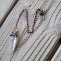Raw clear Quartz Pendulum - Wild Raven