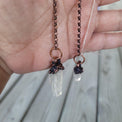 Raw clear Quartz Pendulum - Wild Raven