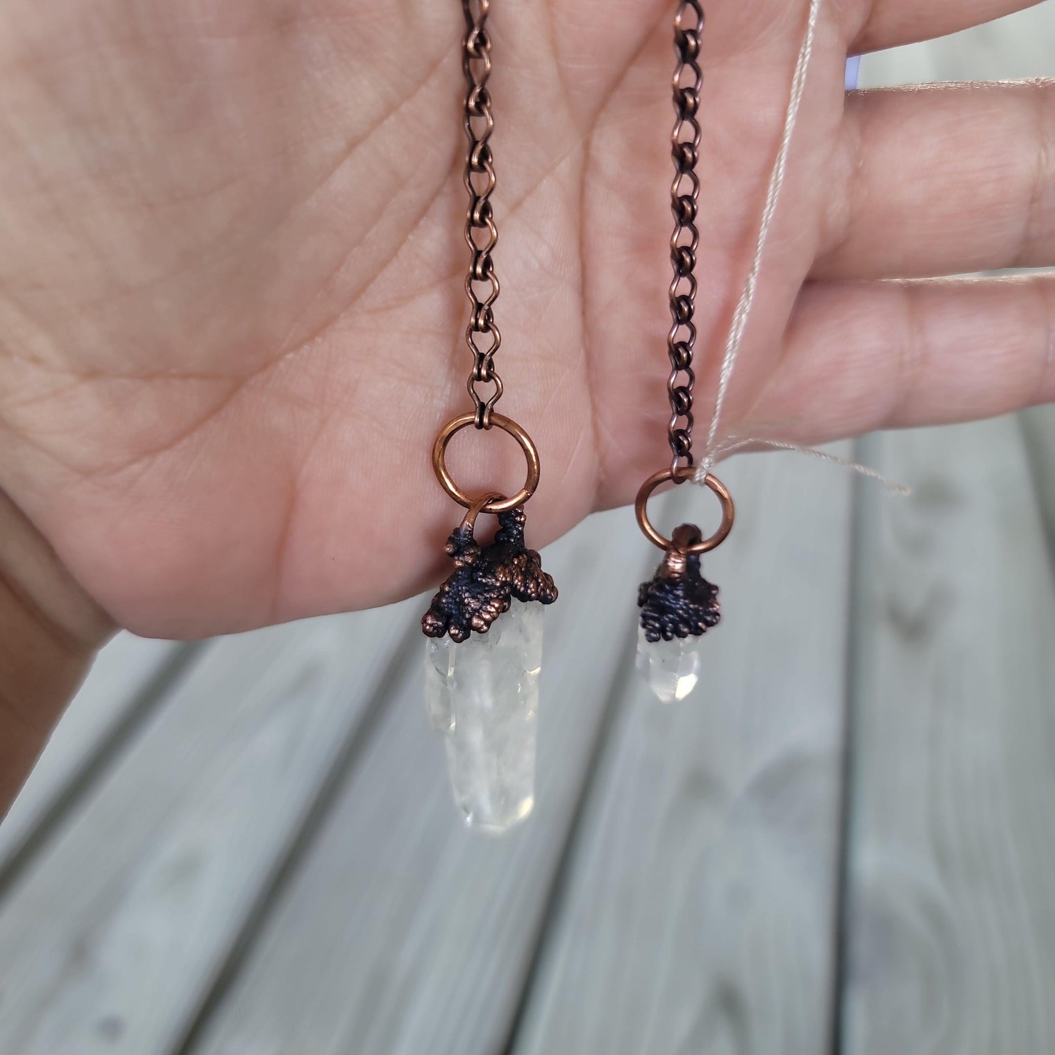 Raw clear Quartz Pendulum - Wild Raven
