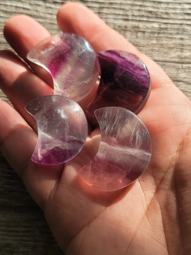 Fluorite moon carving