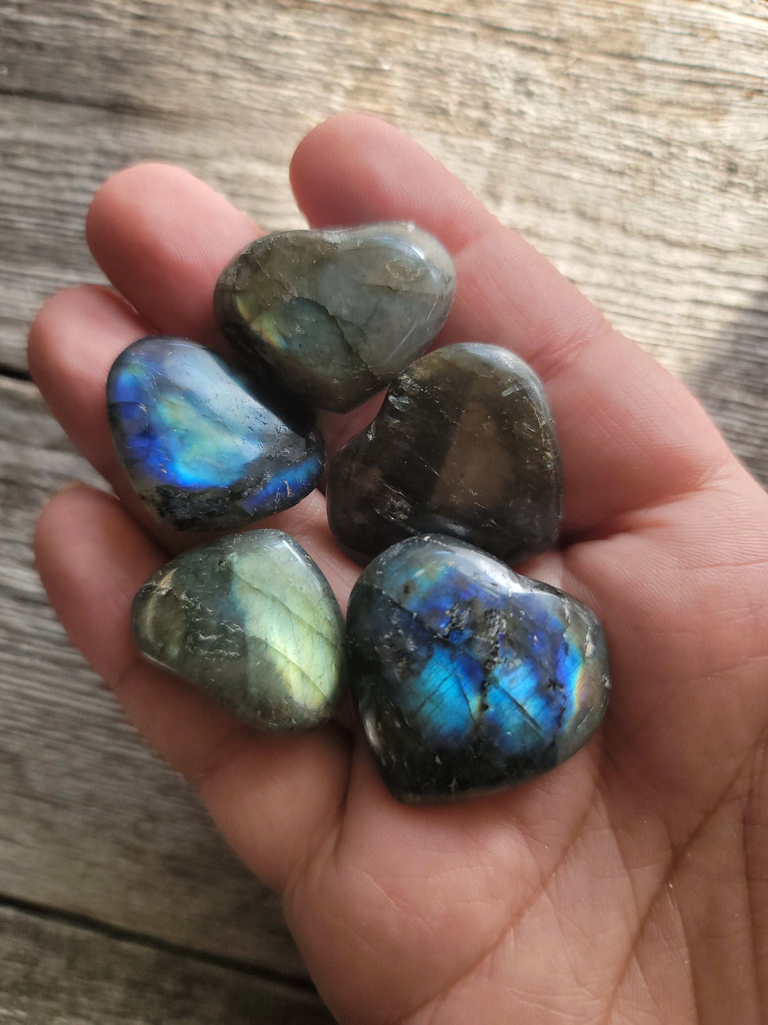 Labradorite Heart