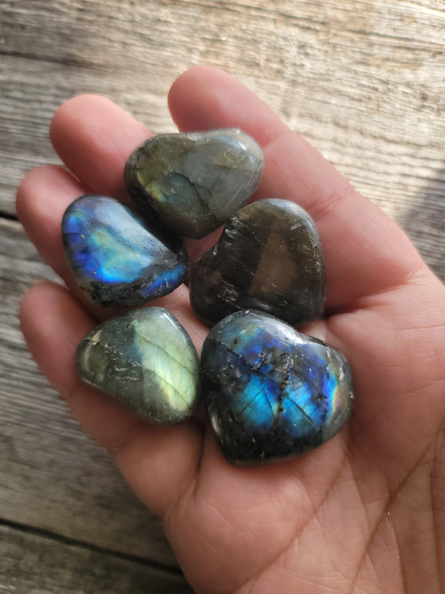 Labradorite Heart