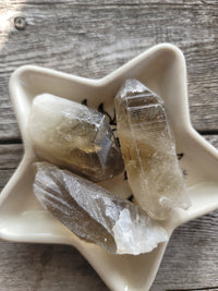 Smoky Quartz Beer Points Raw Natural Stones