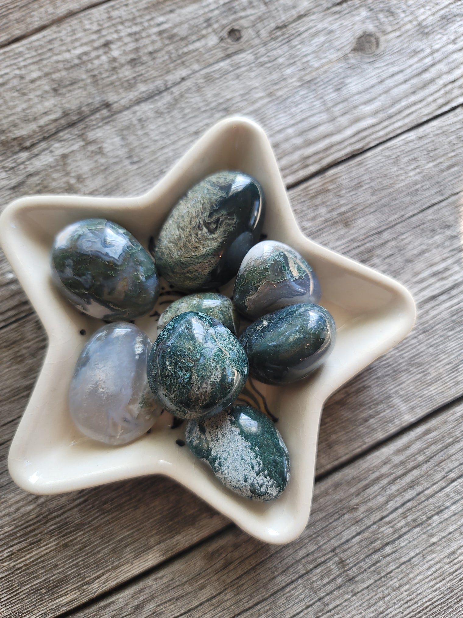 Moss Agate Tumbled