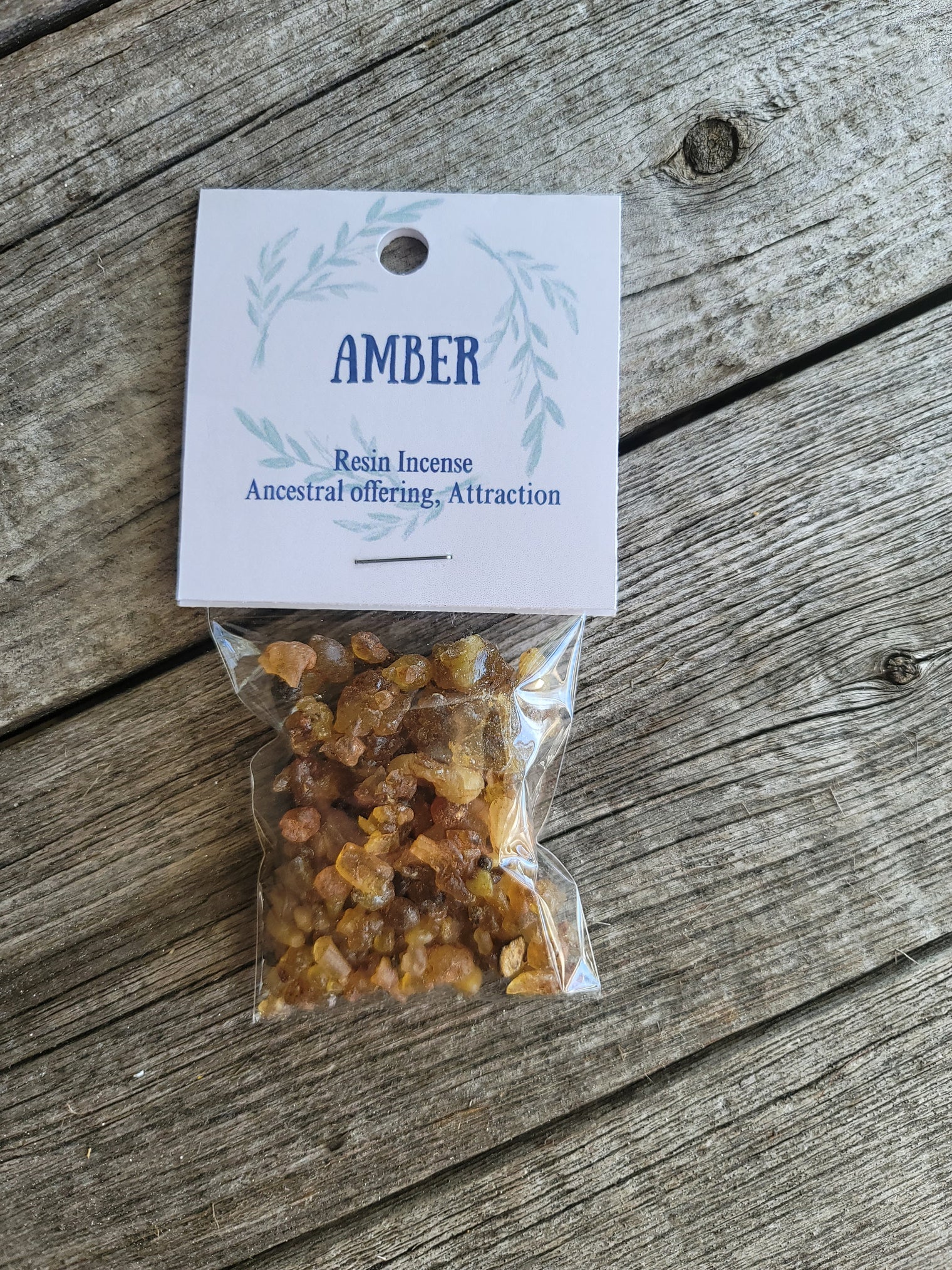 Resin incense Amber