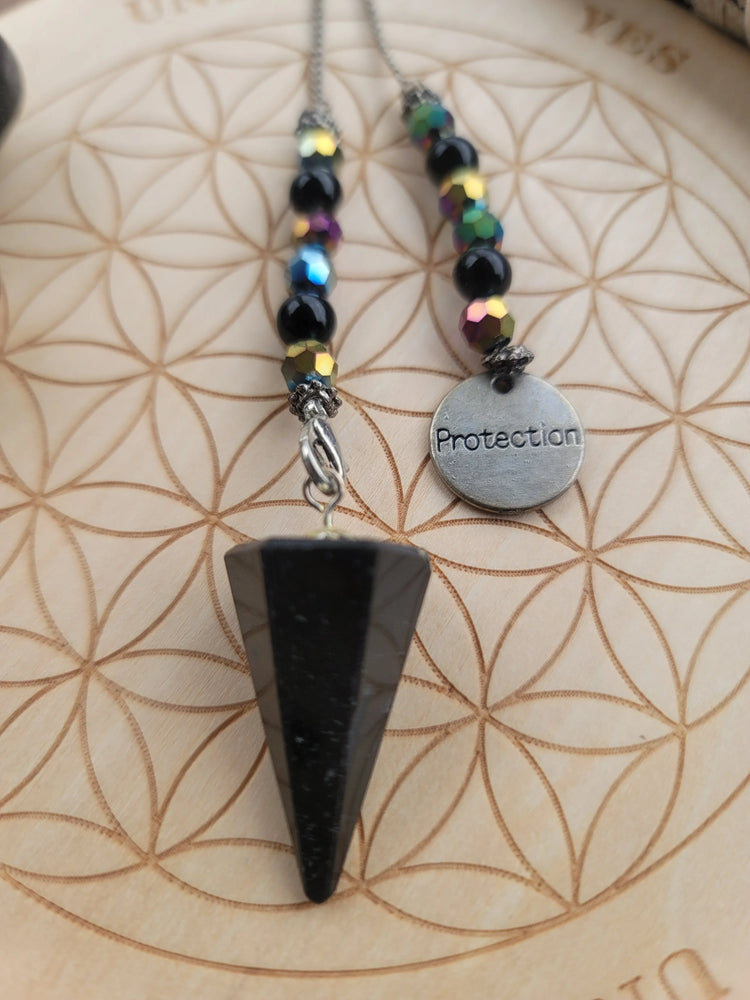 Black Tourmaline Pendulum | Shielded Insight for Readings