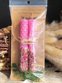 Handcrafted Ritual Candles - Love |  Heart-Centered Magick