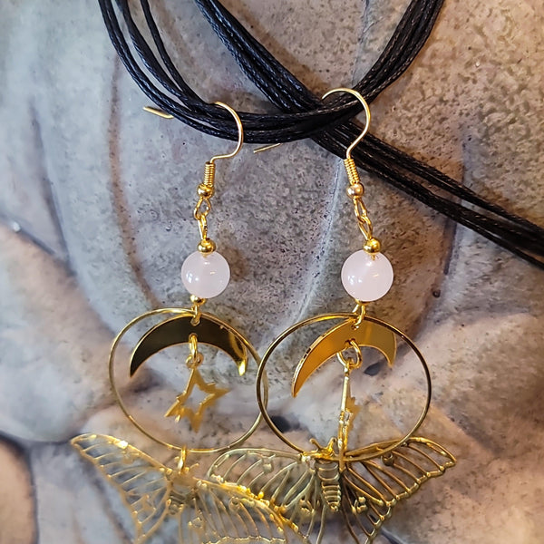 Rose Quartz Earrings - Wild Raven
