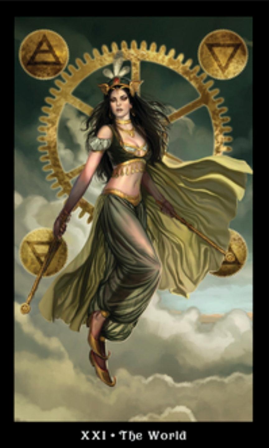 Steampunk Tarot - Wild Raven