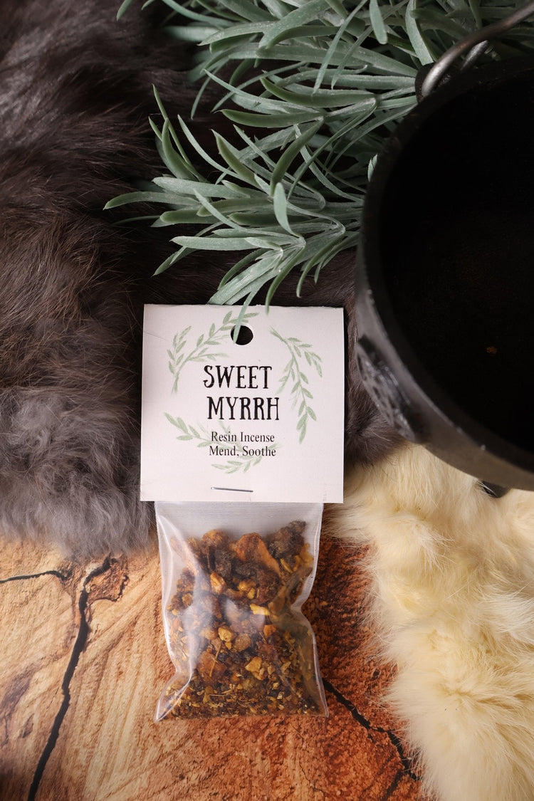 Sweet Myrrh resin incense, sample pack
