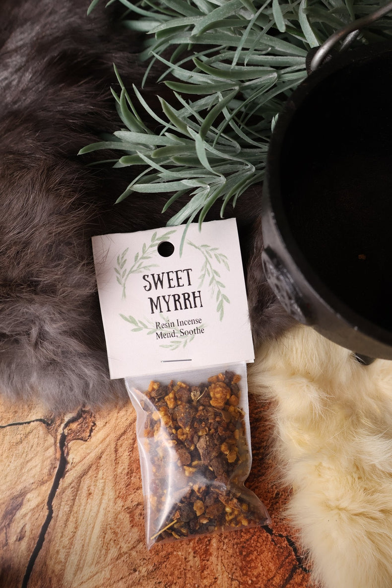 Sweet Myrrh resin incense, sample pack