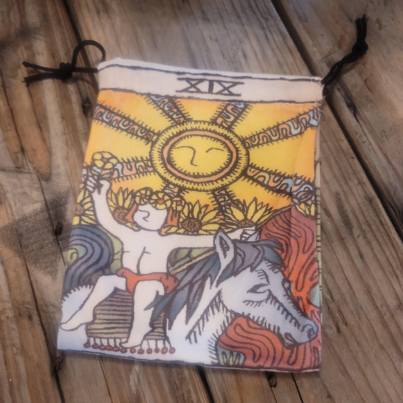 Tarot Deck Pouch - Double sided - Wild Raven