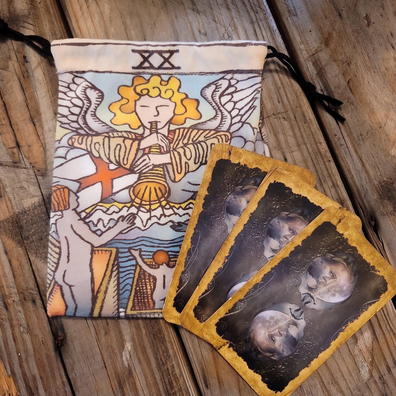 Tarot Deck Pouch - Double sided - Wild Raven