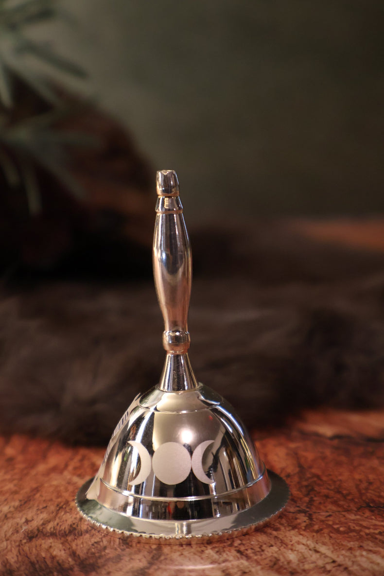 Altar Bell with Triple Moon Design 2 1/2"