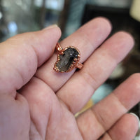 11.5 Tourmalinated quartz Ring - Wild Raven