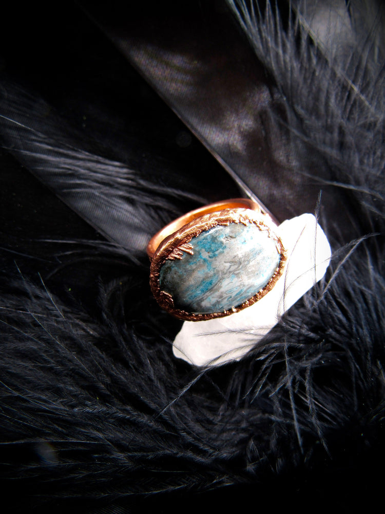 6½ Blue Agate Ring - Wild Raven
