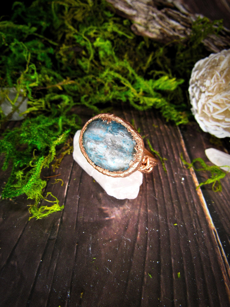 6½ Blue Agate Ring - Wild Raven