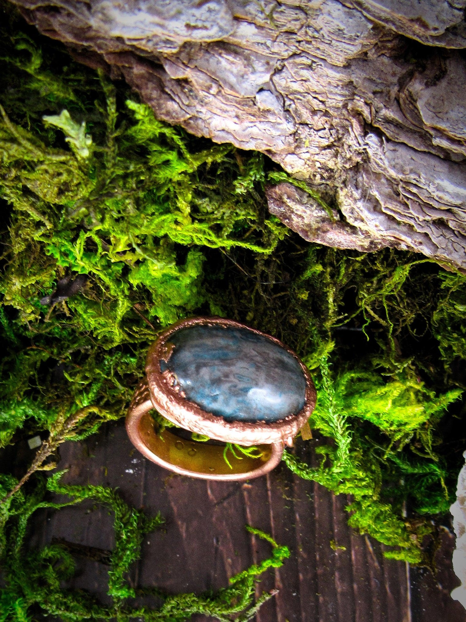 6½ Blue Agate Ring - Wild Raven