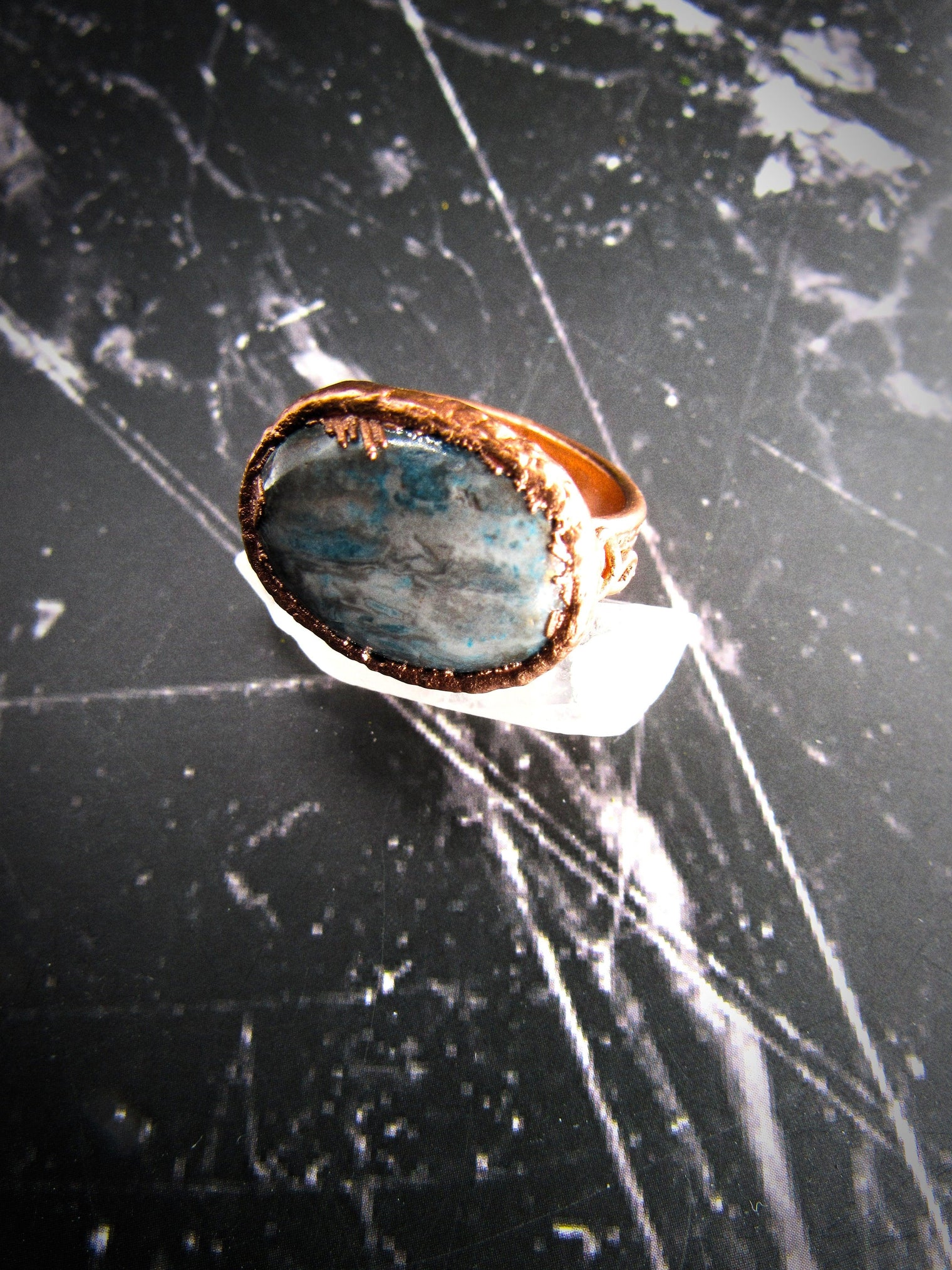 6½ Blue Agate Ring - Wild Raven