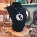 Aquamarine/Abalone Copper Woven Pendant - Wild Raven