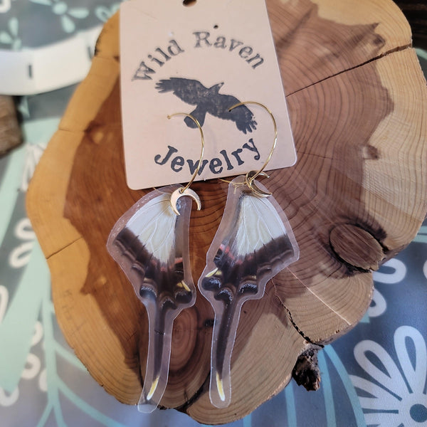 Butterfly Moon 14k earrings - Wild Raven