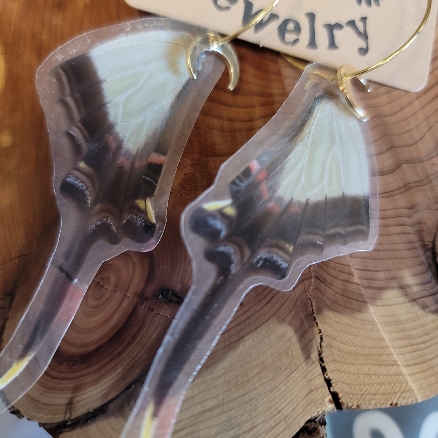 Butterfly Moon 14k earrings - Wild Raven