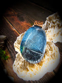 Dichroic Fused Glass with copper Pendant - Wild Raven