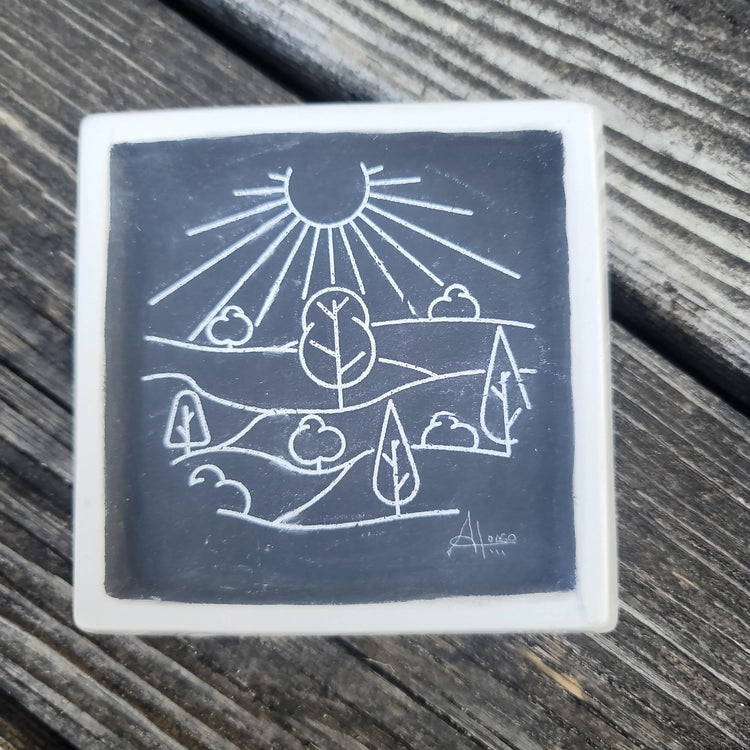 Handmade trinket dish - Wild Raven