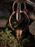 Quartz Crowned Raven Amulet - Wild Raven