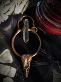Quartz Crowned Raven Amulet - Wild Raven